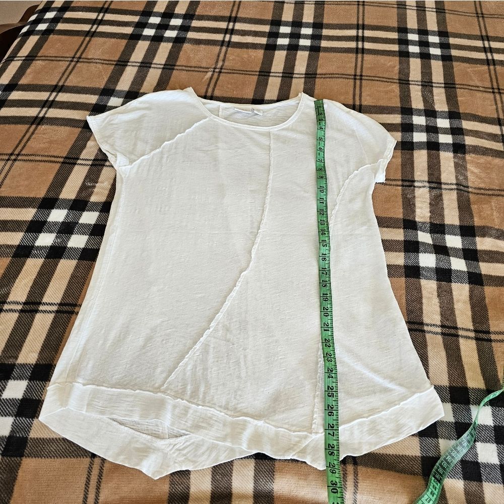 Chico's White Short Sleeve Relaxed Scoop Neck T-Shirt - Picture 7 of 7